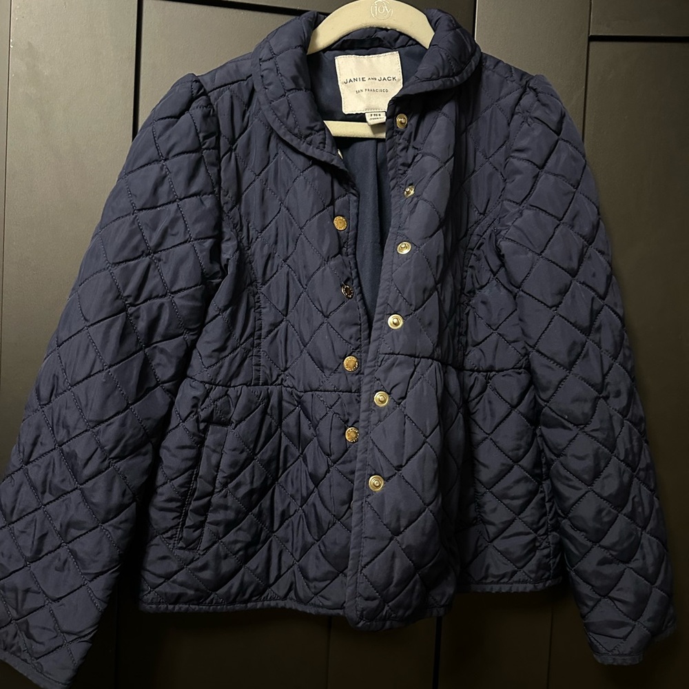 Janie and Jack Navy Quilted Jacket